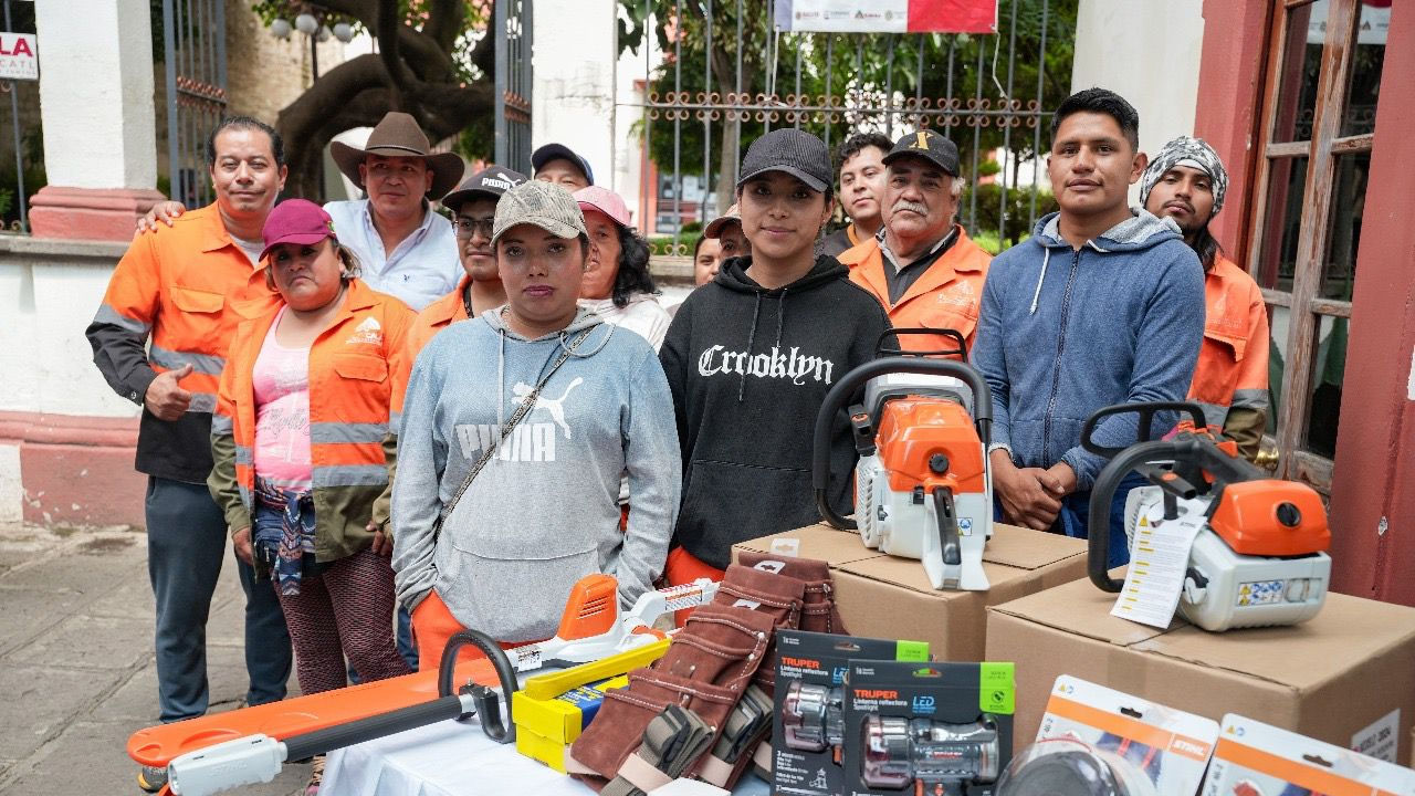 Fortalece alcalde Alfonso Sánchez García a personal que cuida la imagen de Tlaxcala