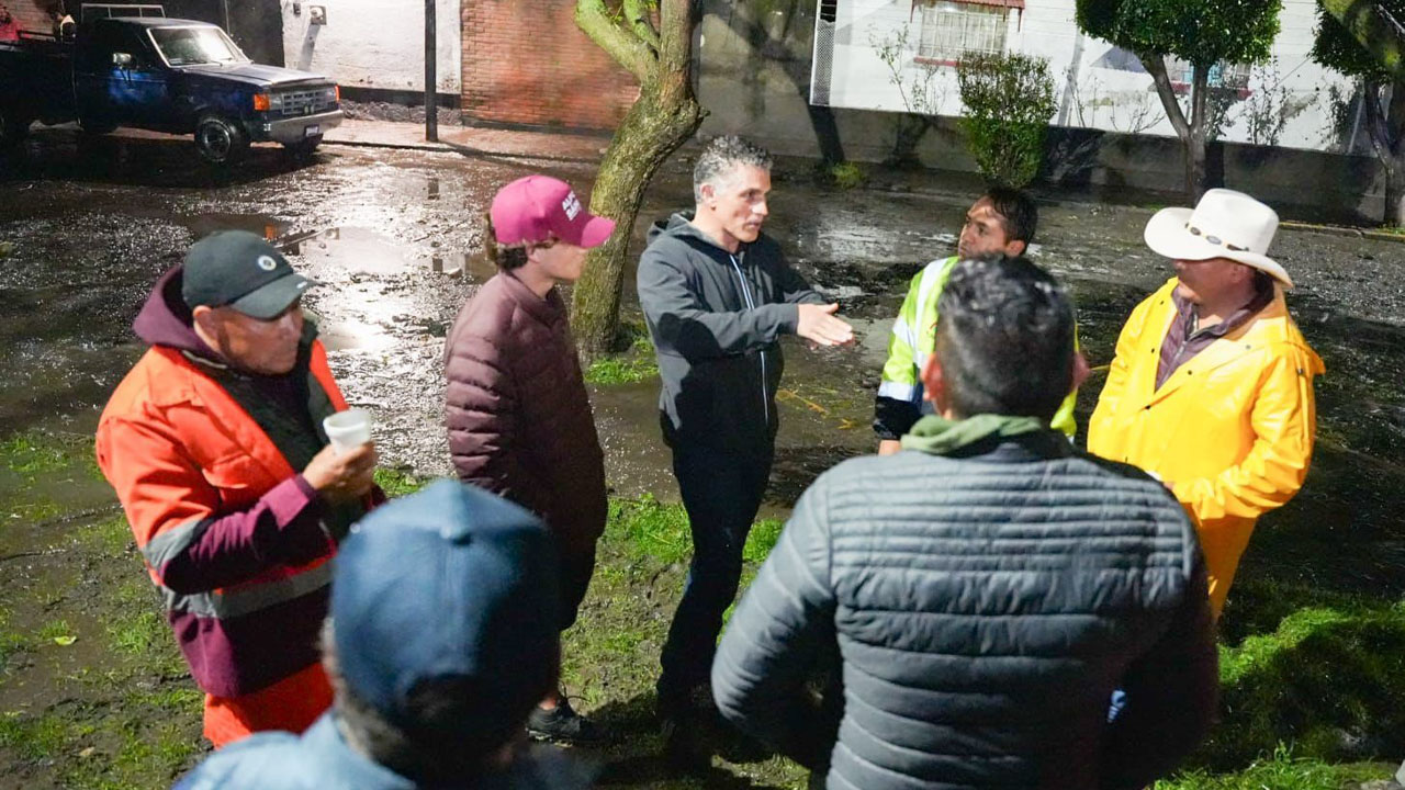 Recorre el alcalde Alfonso Sánchez García zonas afectadas por fuerte lluvia y granizada
