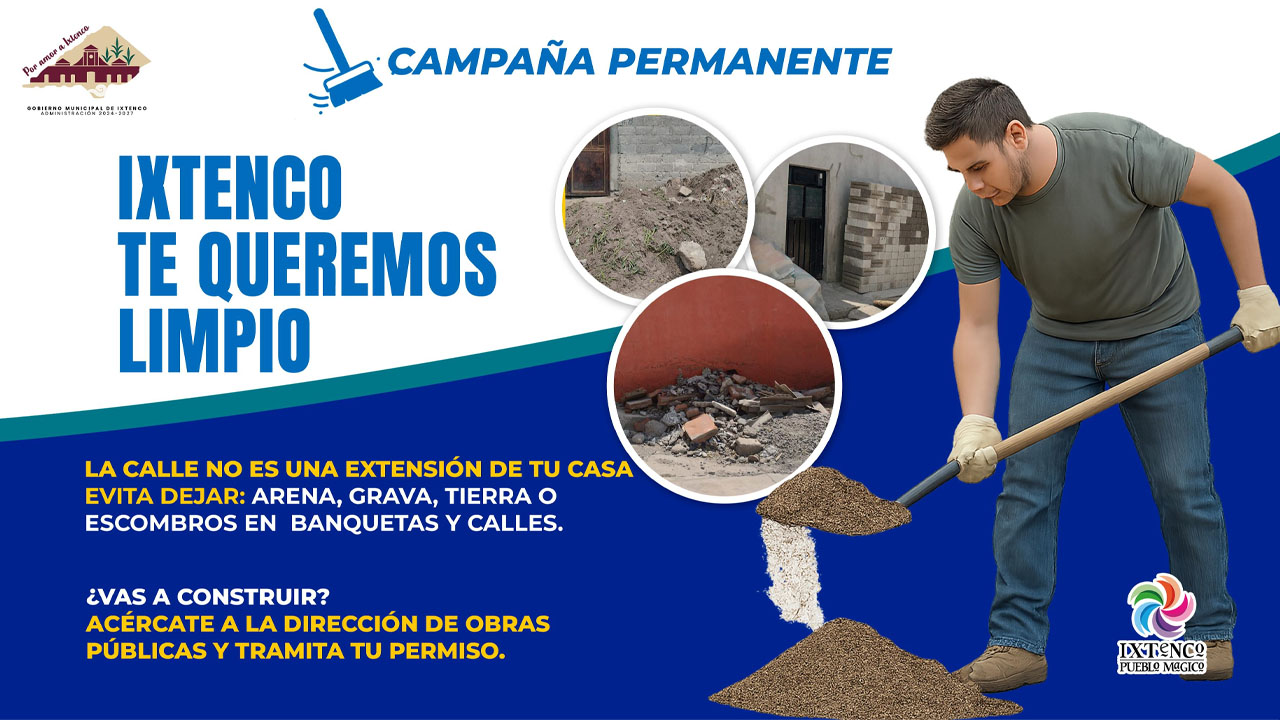 "Ixtenco Te Queremos Limpio" es una campaña permanente: Gobierno Municipal