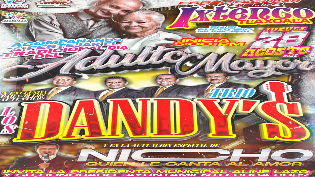 Los Dandy’s y Nicho celebrarán a los adultos mayores en un evento exclusivo en Ixtenco