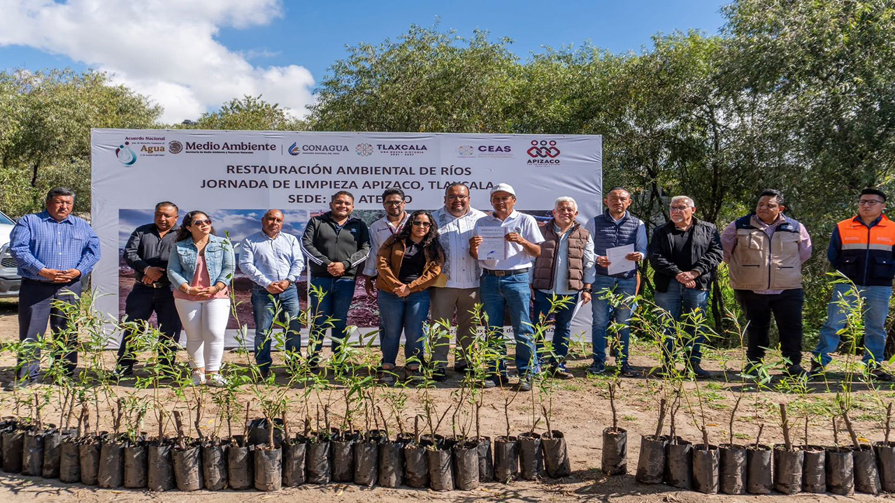 Apizaco se suma a las acciones por la restauración del río Atoyac, tramo Atenco