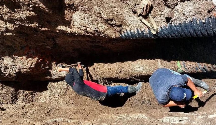 Gobierno de Totolac atiende socavón en San Juan Totolac