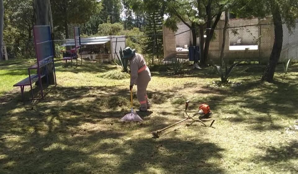 Servicios Públicos dignifica áreas verdes de CECyTE