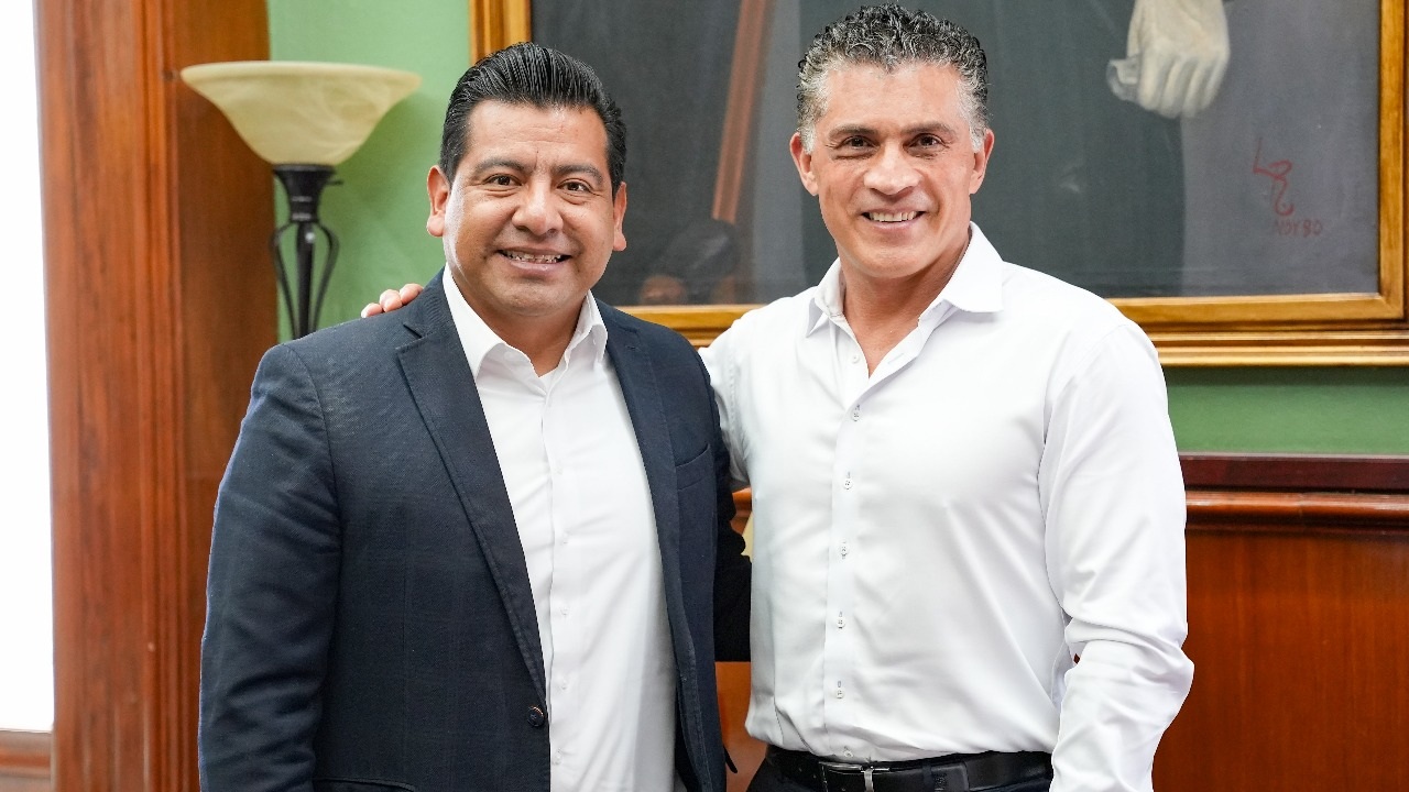 Celebra alcalde Alfonso Sánchez García reunión de trabajo con el titular de FOMTLAX para impulsar acciones en favor de emprendedores