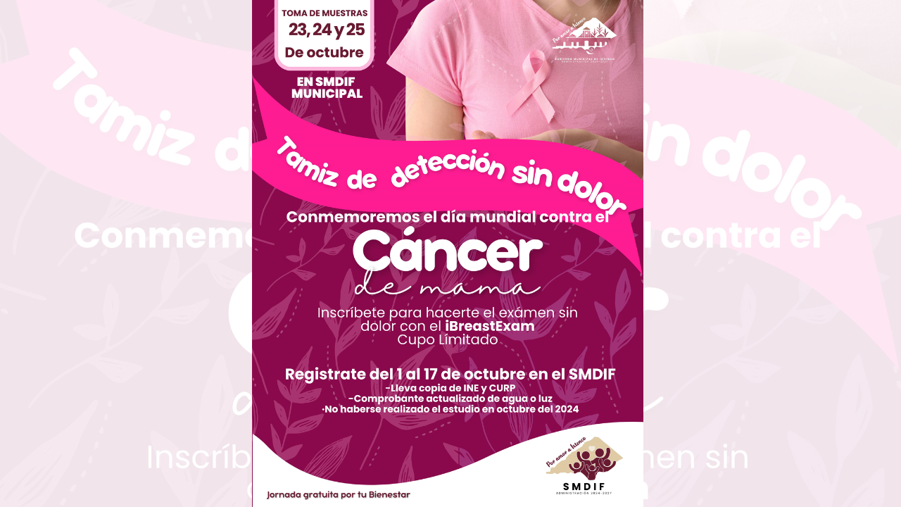 Ixtenco impulsa detección temprana de cáncer de mama con tamiz sin dolor