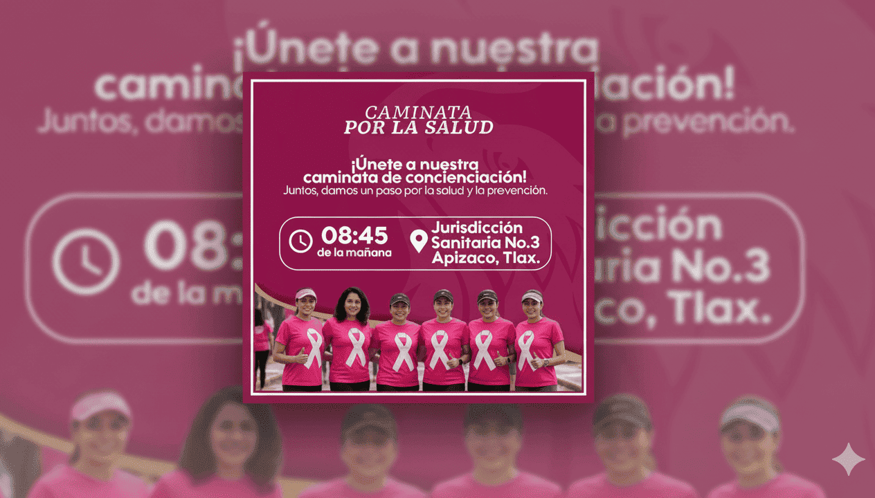 Apizaco promueve la prevención y la salud en el mes de la lucha contra el cáncer de mama
