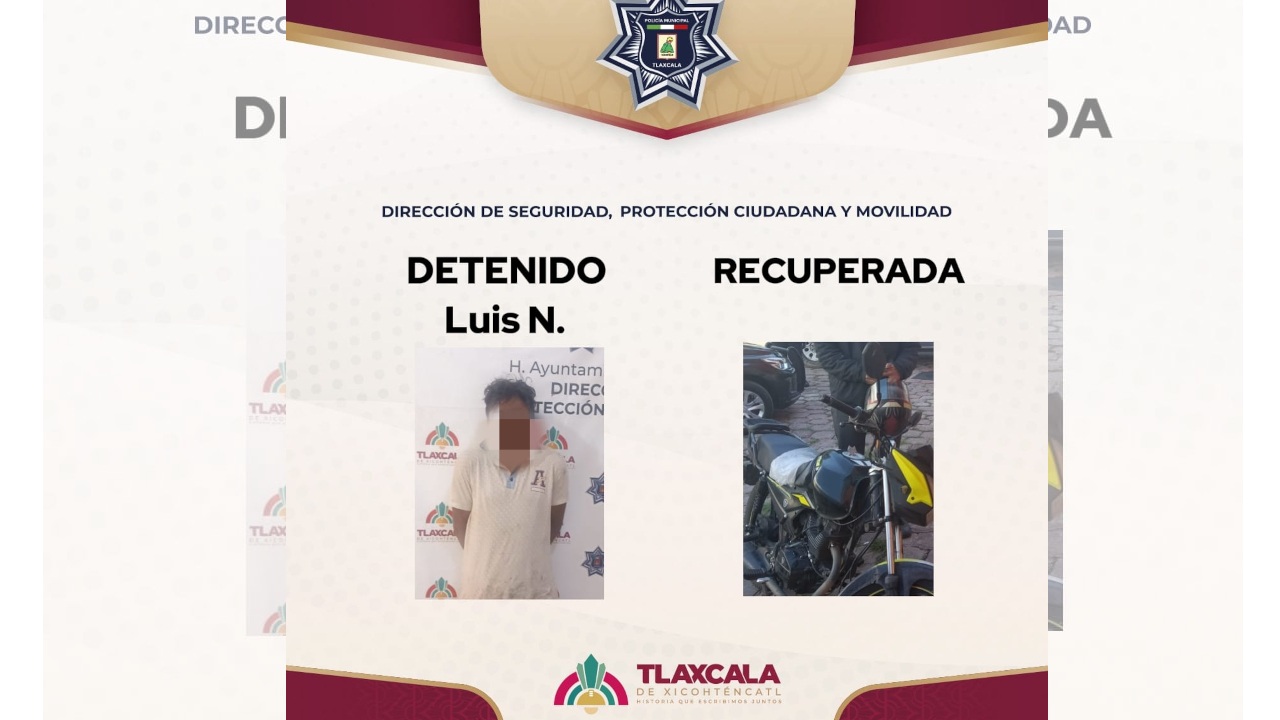 En reacción oportuna y en coordinación con el C2 Policía de la capital recupera motocicleta robada