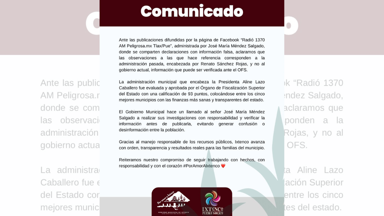 Administración de Aline Lazo entre los 5 mejores municipios con finanzas sanas; desmienten información falsa difundida en redes sociales