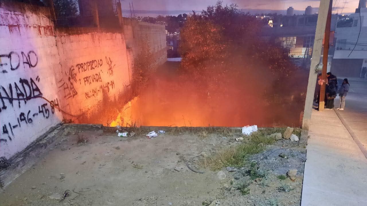 Protección Civil de Totolac atiende incendio en San Miguel Tlamahuco