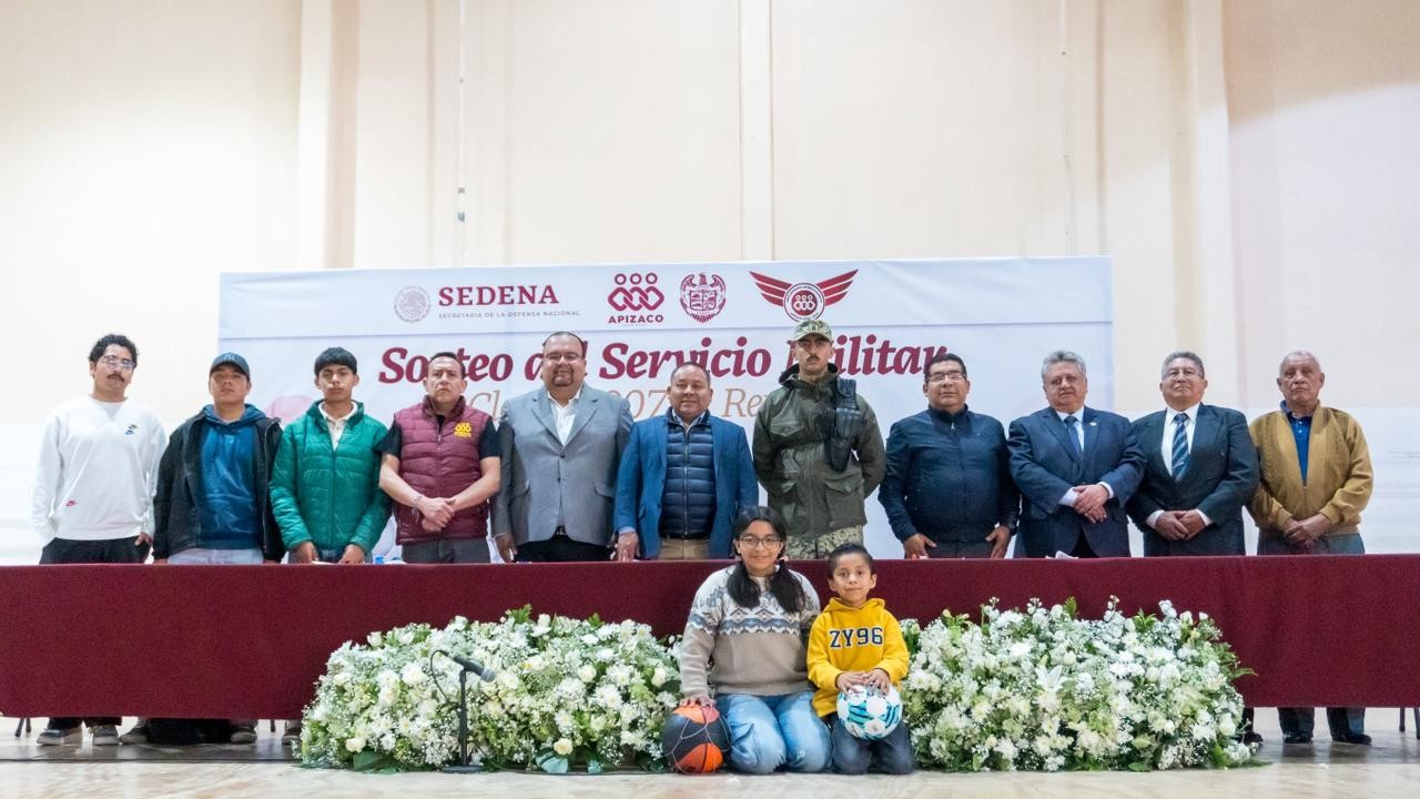 Apizaco realiza Sorteo del Servicio Militar Nacional para jóvenes de la Clase 2007