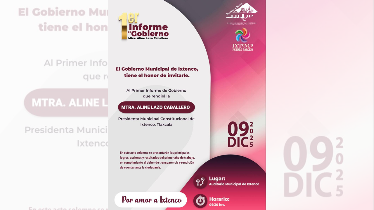 Ixtenco se alista para el Primer Informe de Gobierno de la Presidenta Aline Lazo Caballero
