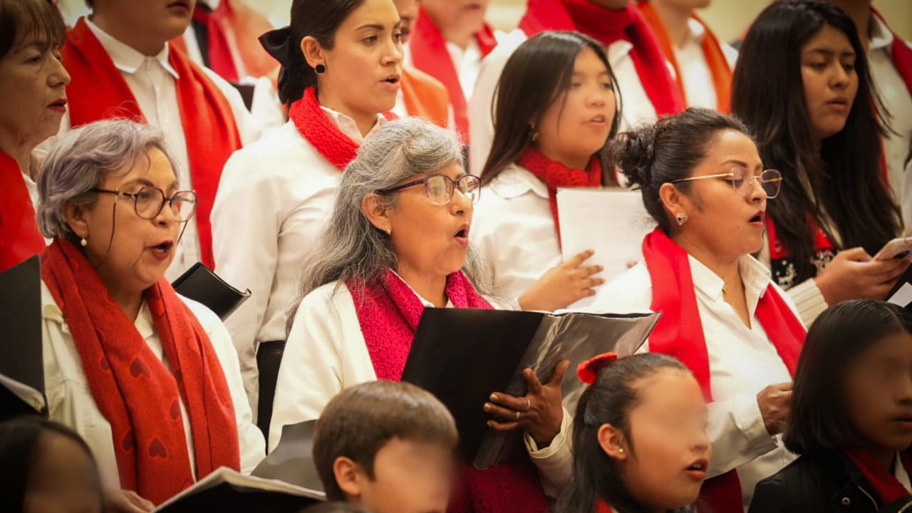 El Coro Monumental del Ayuntamiento de Tlaxcala se presentó en el Santuario de San José