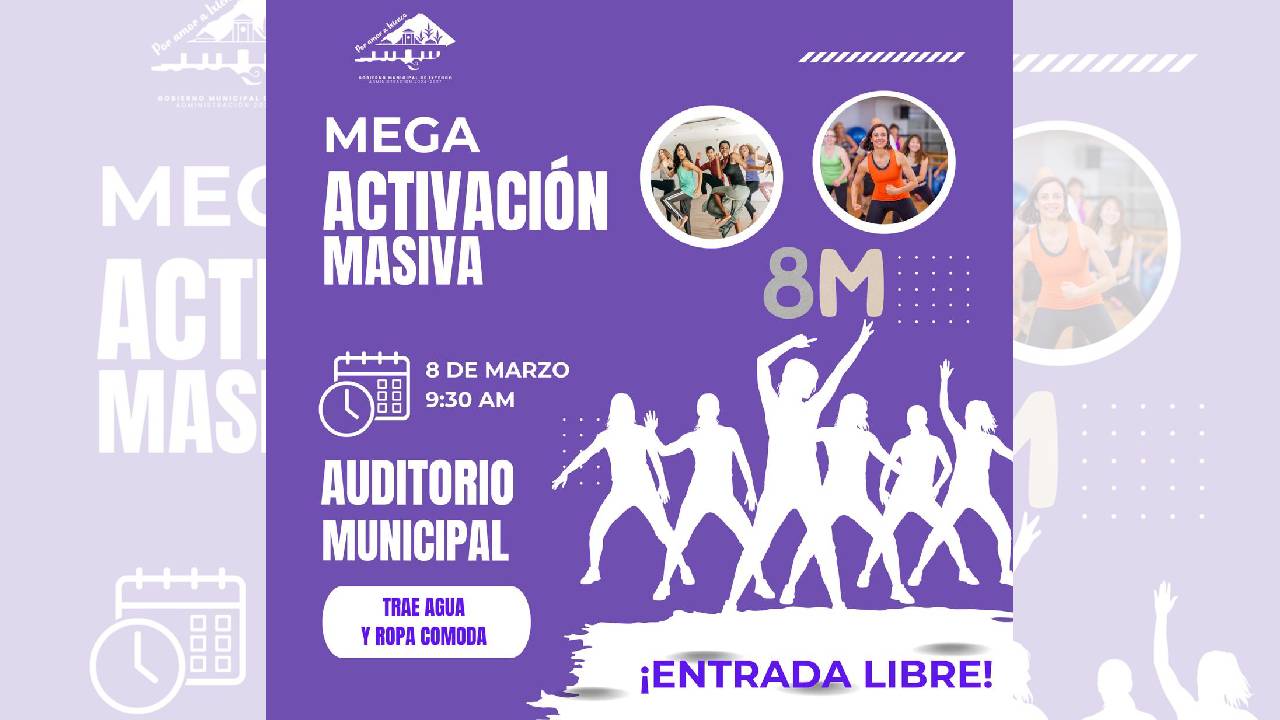 Ixtenco invita a Mega Activación de Zumba Masiva en el marco del Día Internacional de la Mujer