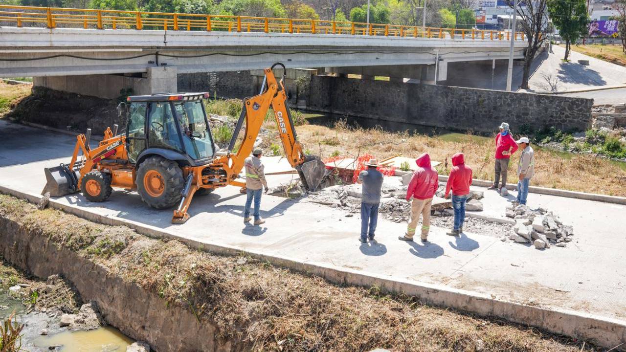 Tlaxcala y San Juan Totolac suman esfuerzos para solucionar problemas de drenaje en la zona de “El Trébol”