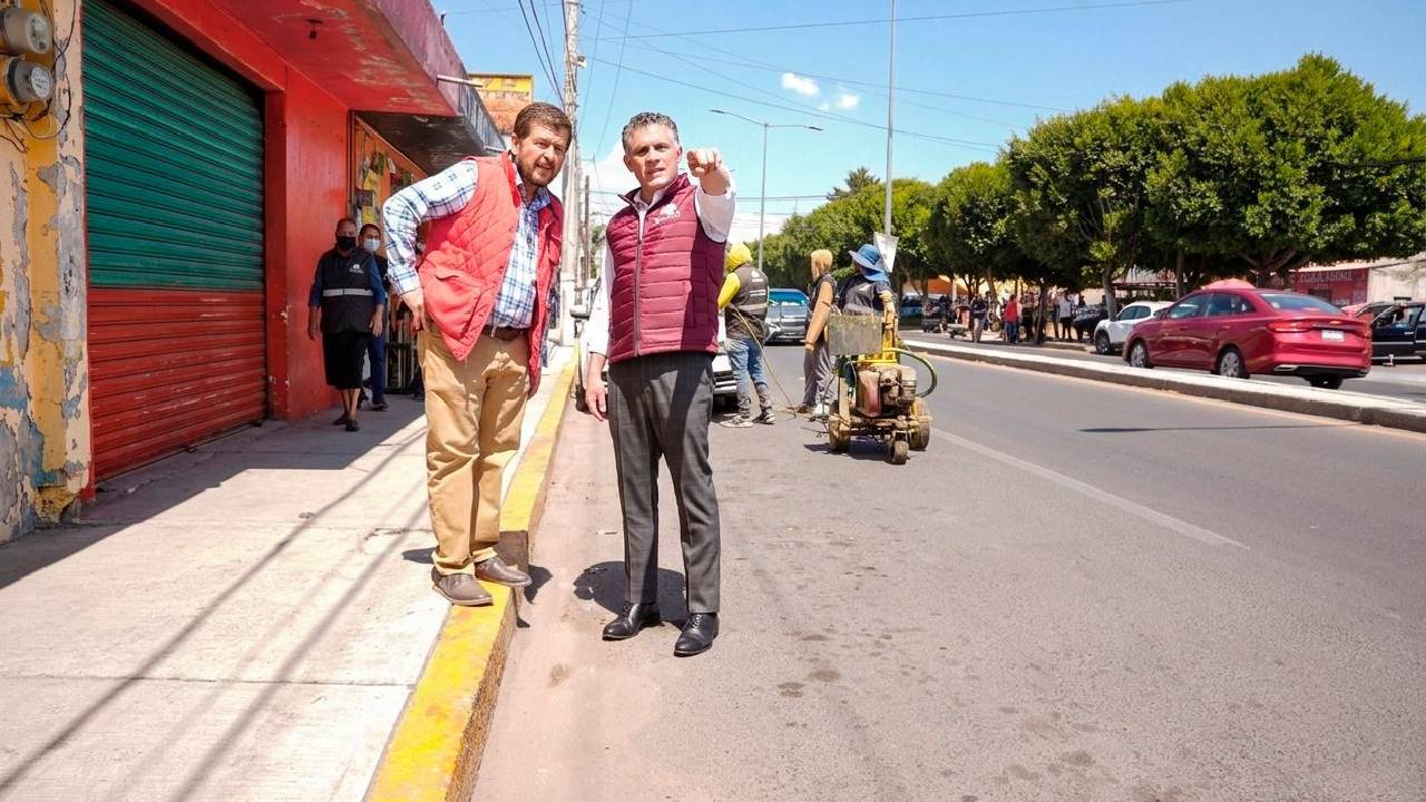 Supervisa alcalde Alfonso Sánchez García acciones de menos escritorio y más territorio en el bulevar de la carretera Puebla–Tlaxcala
