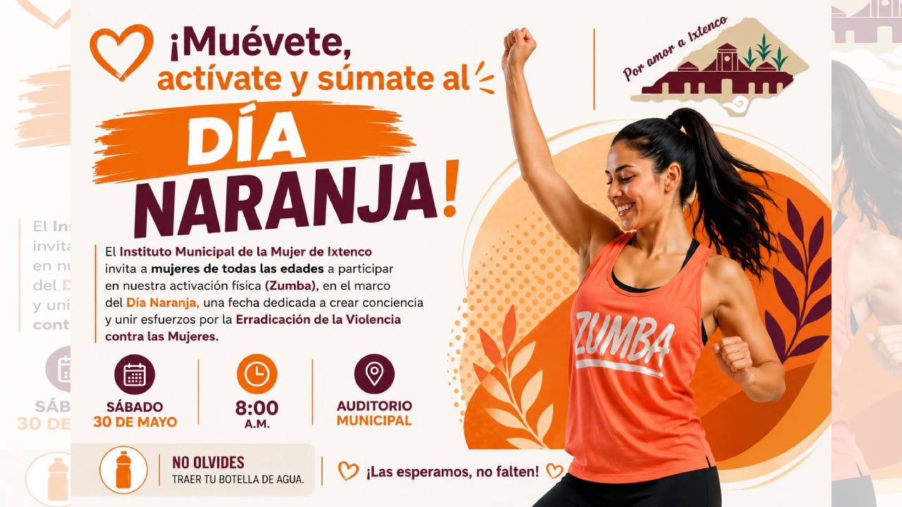 Impulsa IMM Ixtenco activación física por el Día Naranja