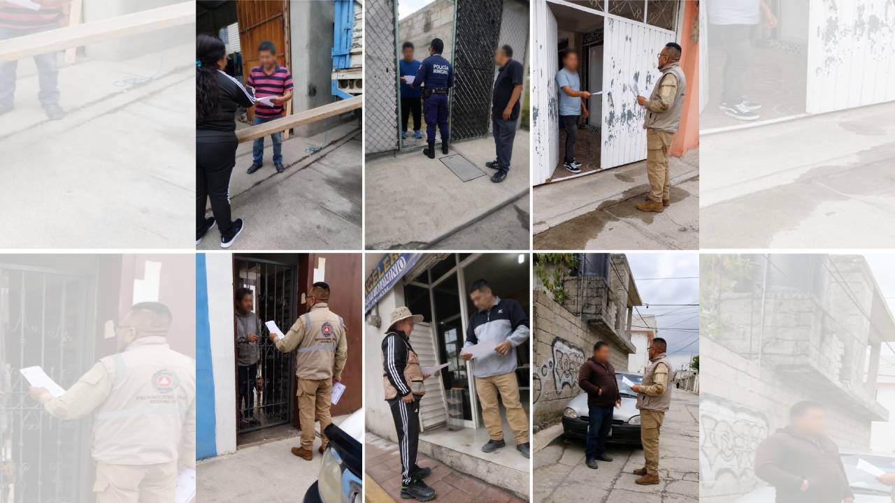 Brigadas informan a vecinos sobre medidas de resguardo vehicular durante la feria Ixtenco 2026