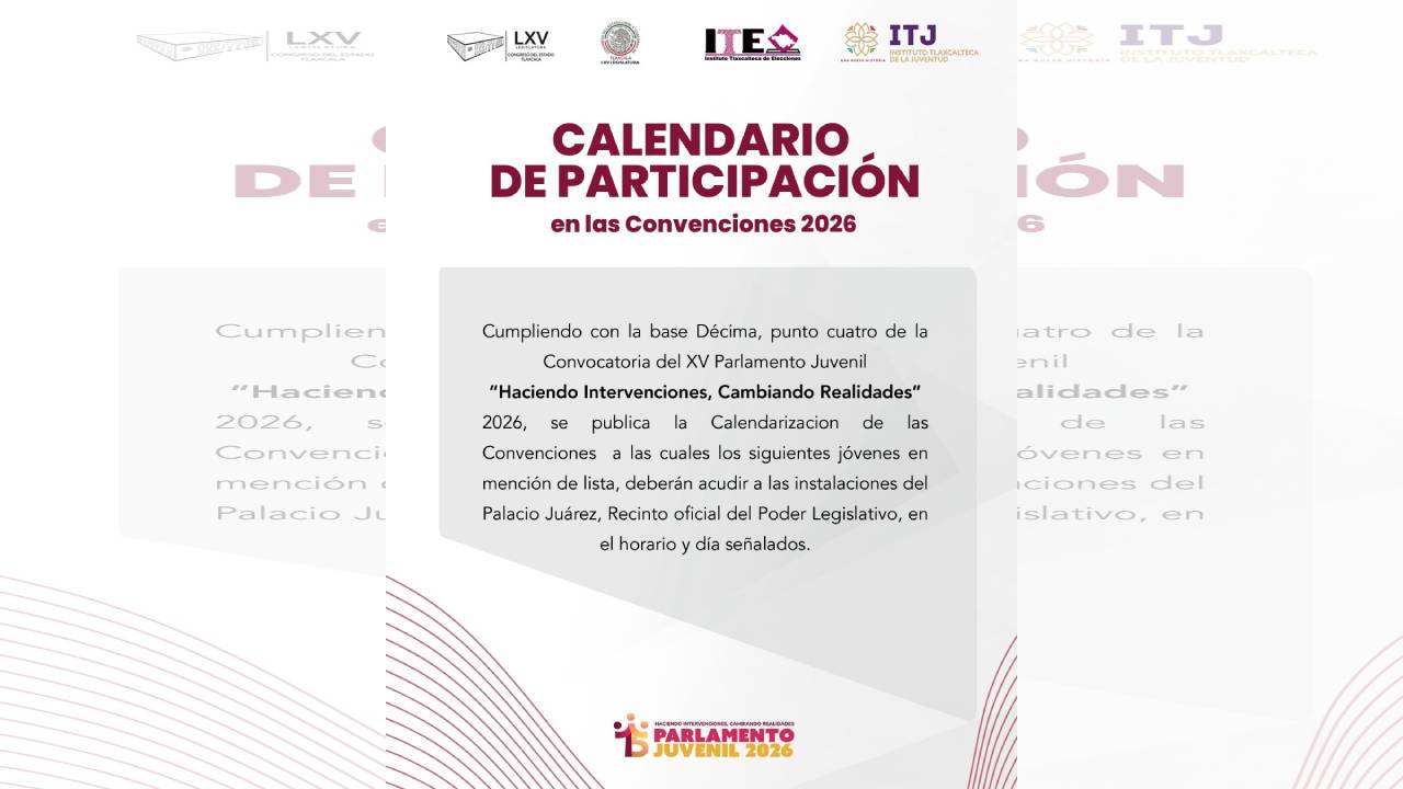 Da inicio proceso de selección de diputadas y diputados juveniles para integrar el XV Parlamento Juvenil 2026