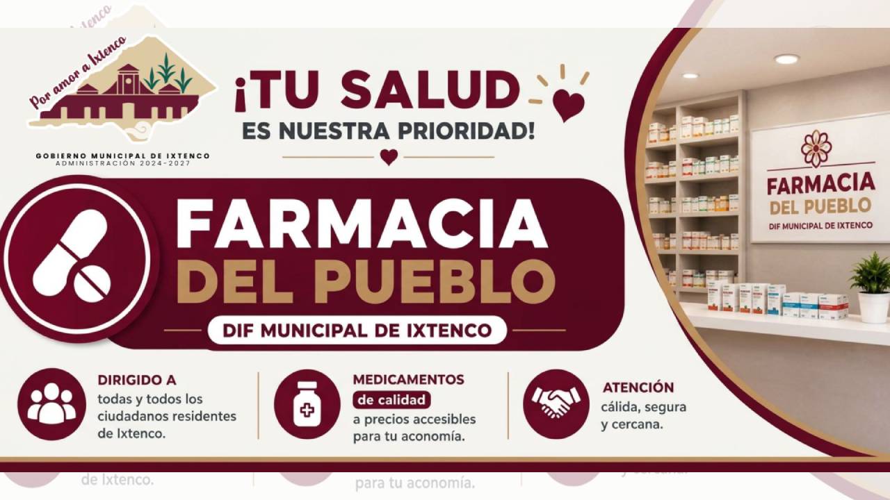 La farmacia del pueblo sigue al servicio de las familias de Ixtenco