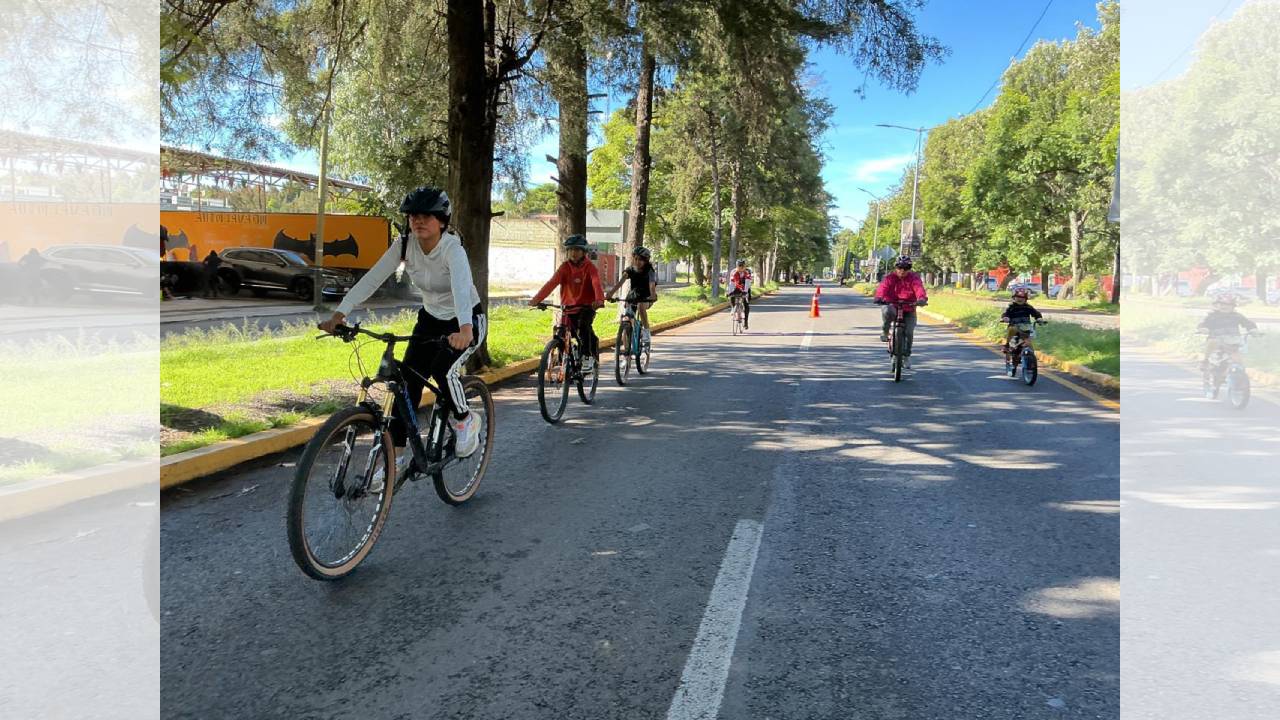 “Muévete Tlaxcala” ha unido a las familias de la capital con paseo de mascotas o andando en bicicleta