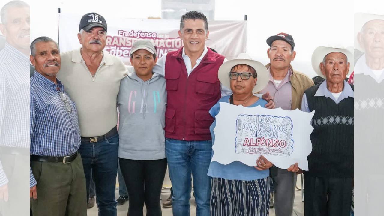 Campesinos dan su confianza a Alfonso Sánchez García