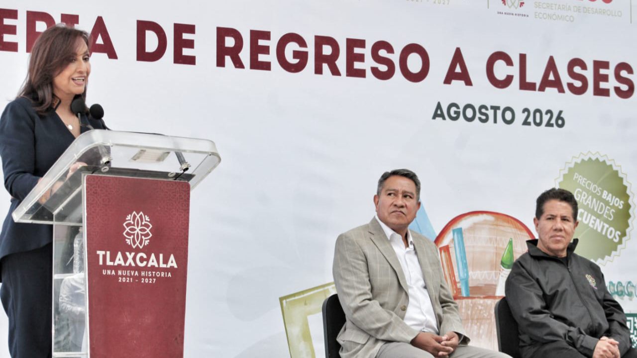 Invita presidente de Tlaxcala a familias de municipios aledaños a aprovechar la feria de regreso a clases que tiene sede en la capital