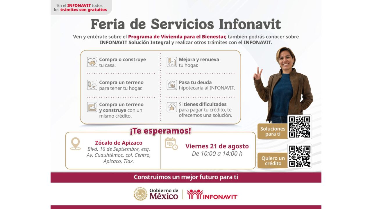 Infonavit y ayuntamiento de Apizaco acercan soluciones de vivienda a derechohabientes de la región