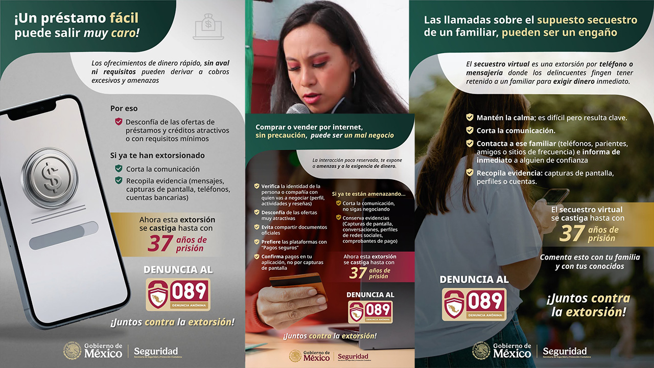 Gobierno de Ixtenco exhorta a la ciudadanía a mantenerse alerta ante la extorsión