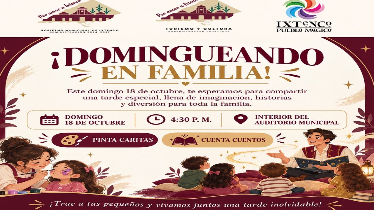 Invita Gobierno de Ixtenco a disfrutar de "Domingueando en familia"